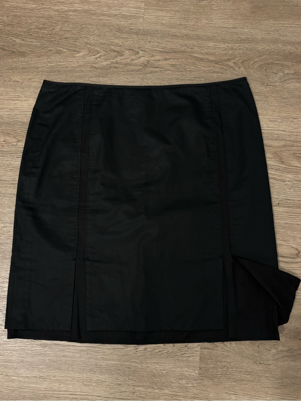 Ann Taylor Classic 100% Cotton Lined Above Knee Black Pencil Skirt